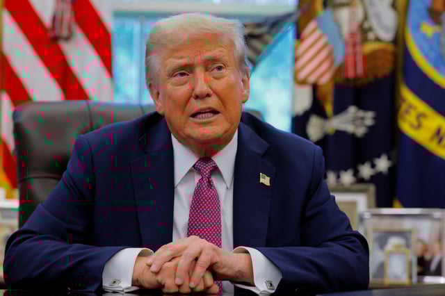 U.S. President Donald Trump in the Oval Office, at the White House in Washington, D.C., U.S., September 5, 2025. REUTERS/Brian Snyder/File Photo