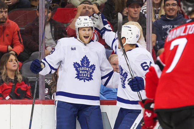 Steven Lorentz, Toronto Maple Leafs (Photo by Andrew Mordzynski/Icon Sportswire via Getty Images)