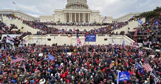 President Donald Trumps supporters gather outside the Capitol building in Washington D.C., United States on January 06, 2021. | Getty Images