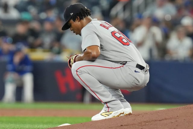 Brayan Bello and the Red Sox came up short against the Blue Jays on Thursday.