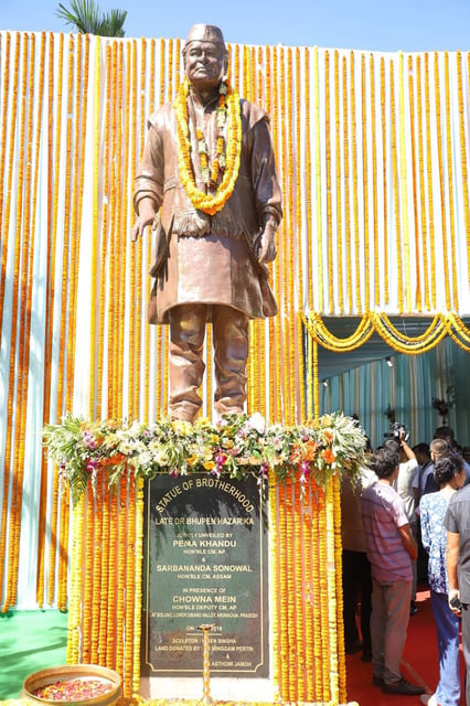 Bhupen Hazarika’s Legacy Lives On : Statue Unveiled At Historic Bolung Village In Arunachal