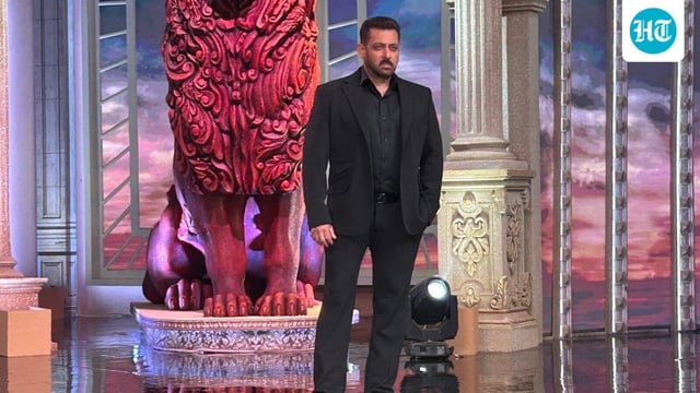 Salman Khan is seen hosting Bigg Boss 19.
