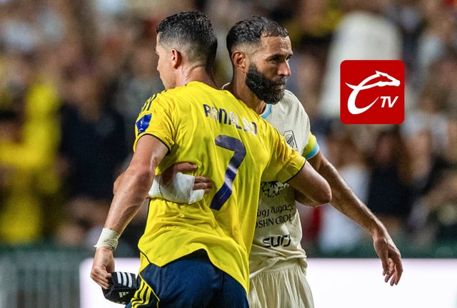 YEDA (ARABIA SAUDITA), 26/09/2025.- Cobertura oficial de la APP de Caliente TV EN VIVO EN DIRECTO para ver el partido Al-Nassr vs. Al-Ittihad este viernes 26 de septiembre por la Jornada 4 de la Saudí Pro League 2025-26. Foto de Wun Suen para AFP