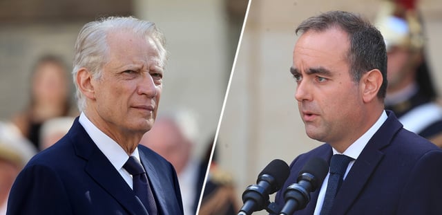 Dominique de Villepin et Sébastien Lecornu 26/09/2025 Oberdorff