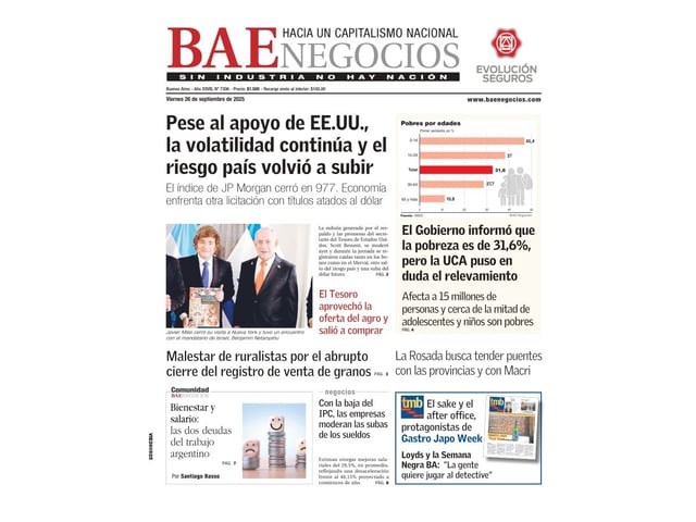 La tapa de BAE Negocios
