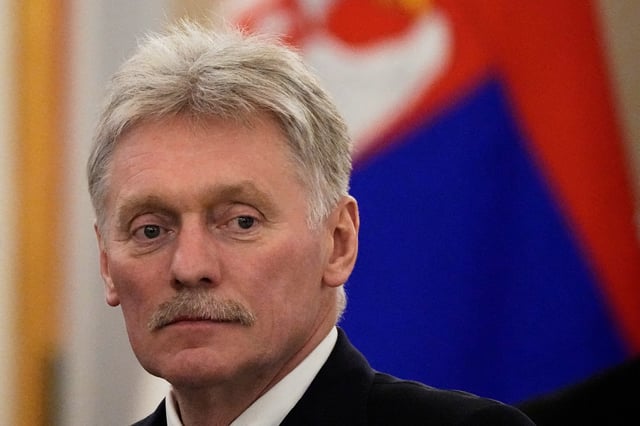 Kremlin spokesman Dmitry Peskov attends a meeting between Russian President Vladimir Putin and Serbia's President Aleksandar Vucic in the Kremlin, Moscow, Russia, Friday, May 9, 2025, during celebrations of the 80th anniversary of the Soviet victory over Nazi Germany during World War Two.  Alexander Zemlianichenko/Pool via REUTERS/File Photo