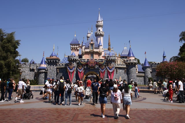 Sleeping Beauty Castle in Disneyland is seen on Aug. 18, 2025, in Anaheim, Calif.