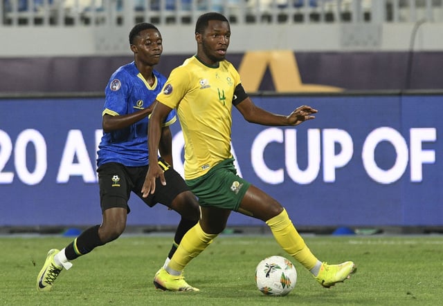 Patrick Autata of South Africa during their 2025 Africa Cup of Nations U20 match against Tanzania on 30 April 2025 at Suez Canal Stadium in Ismailia. (Photo: Sydney Mahlangu / BackpagePix)