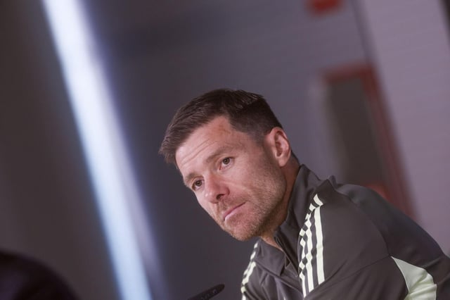 Xabi Alonso, entrenador del Real Madrid, en sala de prensa.