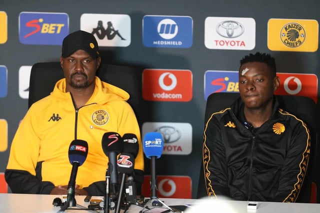 Kaizer Chiefs' Cedric Kaze and Zitha Kwinika addressed the media on Friday ahead of Saturday's Caf Confederation Cup clash with Kabuscorp. Picture: Daniel Hlongwane/Gallo Images