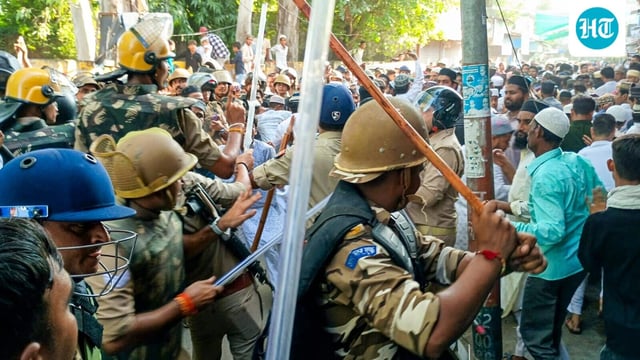 'I Love Muhammed' row: Police said that crowds gathered near the mosque and outside the cleric's residence in the Kotwali area.