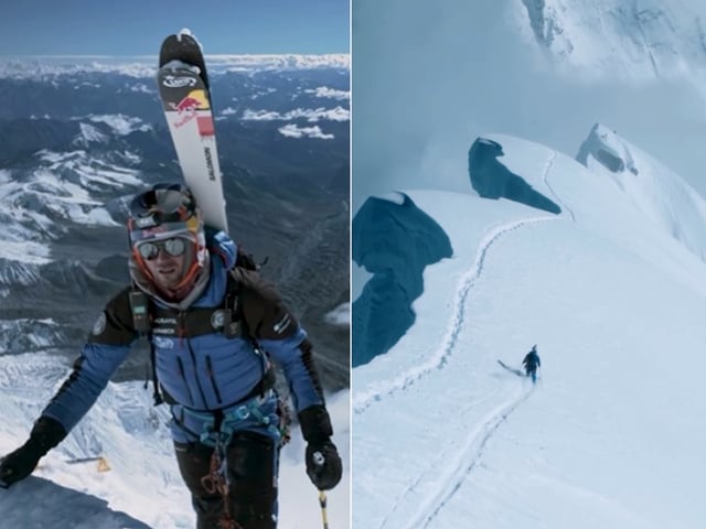 El polaco Andrzej Bargiel bajó desde el Monte Everest esquiando.