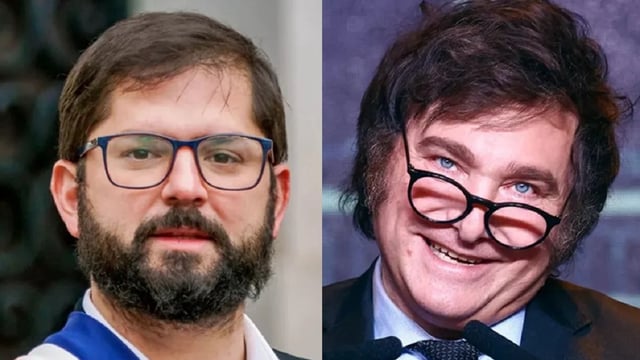 Gabriel Boric y Javier Milei
