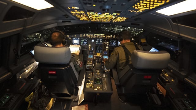 Pilots of a RAF air-refueling tanker take part in NATO’s Eastern Sentry deployment over Poland, Sept. 19, 2025 (Press Association photo via AP Images).
