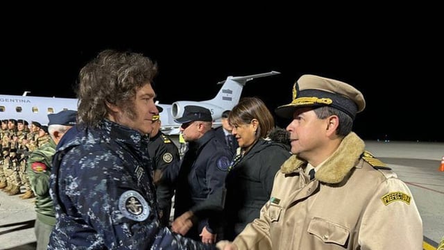 Javier Milei, en Ushuaia, Tierra del Fuego.