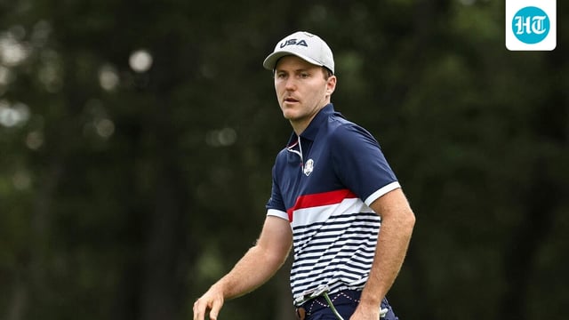 Russell Henley earned a place on Team USA for the 2025 Ryder Cup, backed by his wife, Teil Duncan. (Photo by Jared C. Tilton / GETTY IMAGES NORTH AMERICA / Getty Images via AFP)