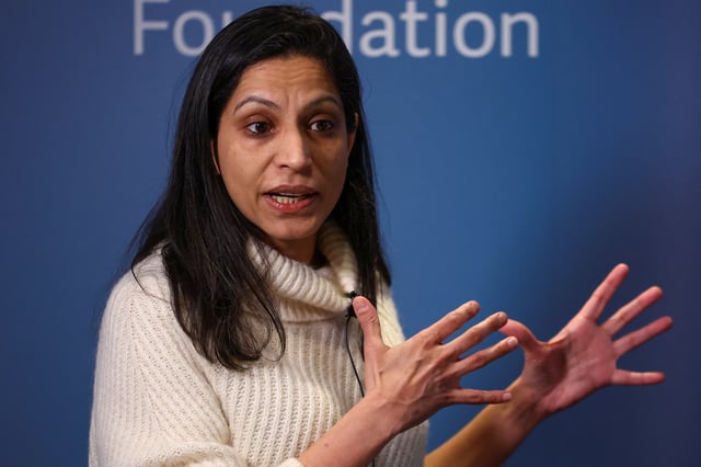 Bank of England Monetary Policy Committee member Swati Dhingra speaks during an event in London, Britain March 8, 2023. REUTERS/Hannah McKay/File Photo