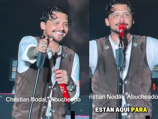 Christian Nodal respondió con seriedad a los abucheos del público hacia Ángela Aguilar