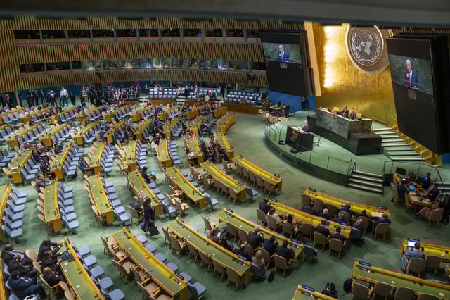 A delegação do Brasil abandonou o salão da ONU no momento do discurso de Israel