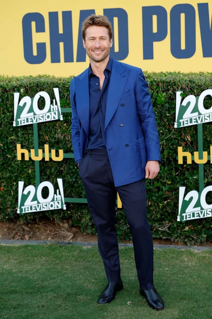 PASADENA, CALIFORNIA - SEPTEMBER 25: Glen Powell attends the Red Carpet Premiere of Hulu's "Chad Powers" at Rose Bowl Stadium on September 25, 2025 in Pasadena, California. (Photo by Frazer Harrison/Getty Images)