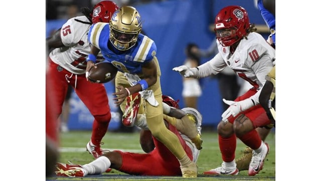 UCLA quarterback Nico Iamaleava scrambles against New Mexico in the second half Sept. 12, 2025, at the Rose Bowl. (Photo by Keith Birmingham, Pasadena Star-News/ SCNG)