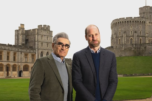 Prince William joins Eugene Levy in The Reluctant Traveler.