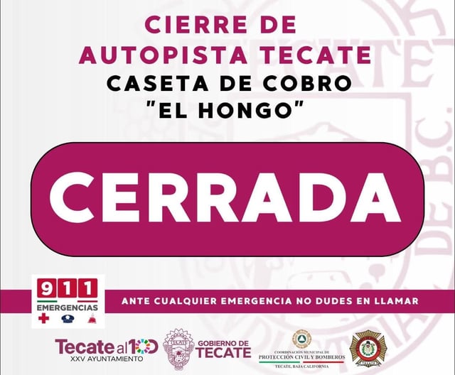 El percance ocurrió a la altura de la caseta de cobro ‘El Hongo’. Foto: Cortesia