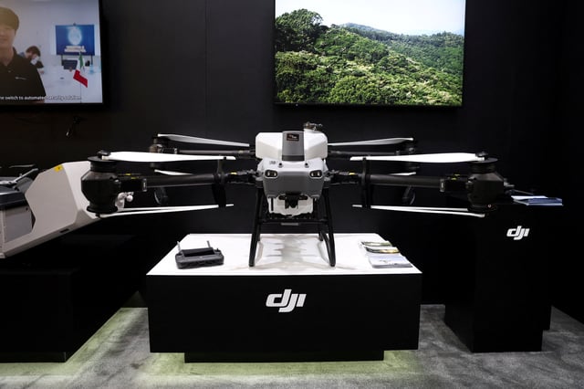 A DJI drone is displayed on the opening day of Innovation For All (IFA), a technology and industry trade fair, in Berlin, Germany September 5, 2025. REUTERS/Maryam Majd/File Photo