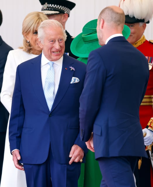 King Charles and Prince William are seen in July 2025.