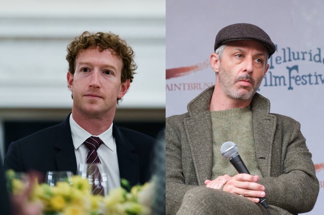 Mark Zuckerberg and Jeremy Strong