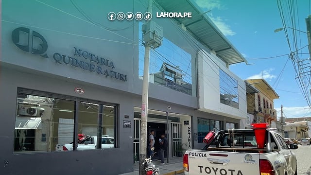 joven ingresa a notaria para escapar de aslatantes, pero es herido de bala