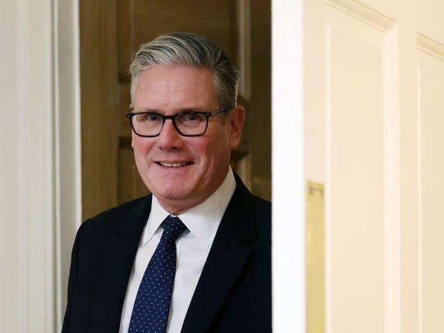 Keir Starmer, UK prime minister, during a meeting with Anthony Albanese, Australia's prime minister, at 10 Downing Street in London, UK, on Friday, Sept. 26, 2025. Starmer will try to relaunch his stuttering administration with a speech Friday announcing a plan for compulsory digital identity cards to help combat illegal migration, while also making a progressive case for his premiership as it comes under threat from internal rivals. Photographer: Andy Rain/EPA/Bloomberg