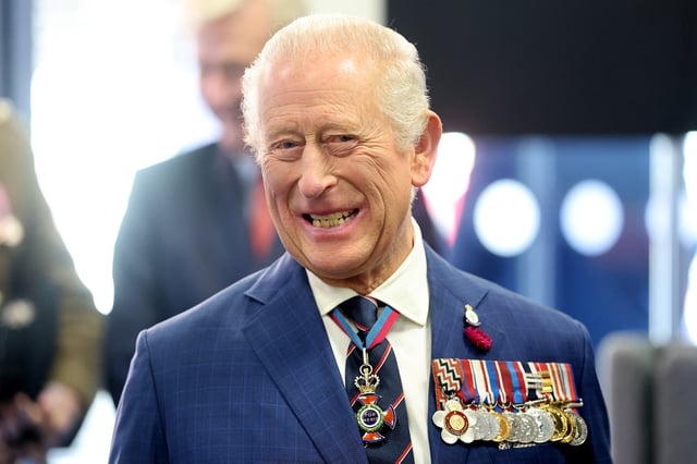 Britain's King Charles visits Coffee D'Ash in the Portland Walk regeneration area, in Barrow-in-Furness, Britain, September 22, 2025.  Chris Jackson/Pool via REUTERS/File Photo