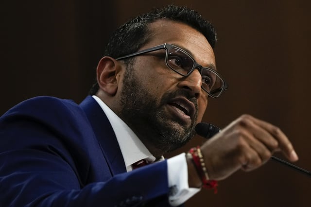 FBI Director Kash Patel speaks before the Senate Judiciary Committee for his first oversight hearing, Tuesday, Sept. 16, 2025, at the Capitol in Washington. (AP Photo/Julia Demaree Nikhinson)