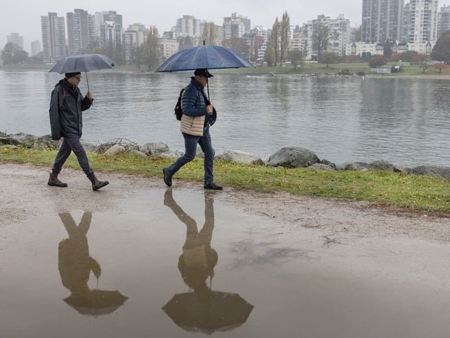 The first heavy rain of the season is expected to arrive in the Lower Mainland on Friday evening.  