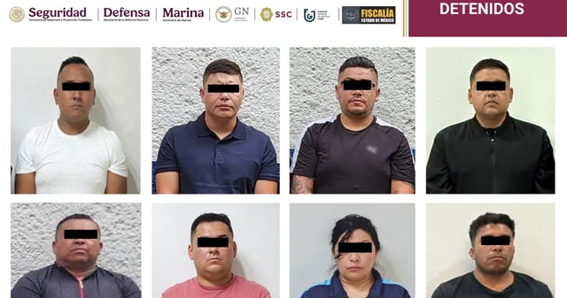 Los ocho secuestradores fueron detenidos en tres demarcaciones diferentes. Foto: X @PabloVazC