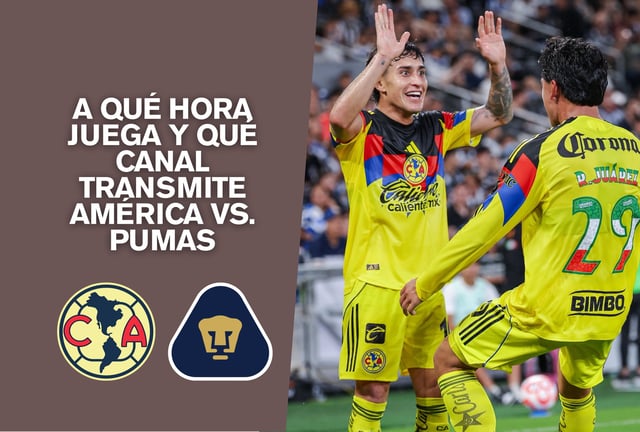 América y Pumas protagonizan el Clásico Capitalino hoy, 27 de septiembre 2025. Consulta horario y canal para verlo en vivo en USA. | Crédito: Club América / Facebook / Composición Mag