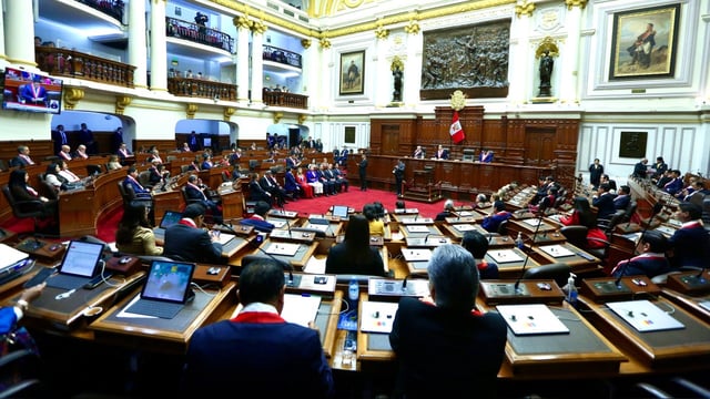 El hemiciclo del Congreso de la República.