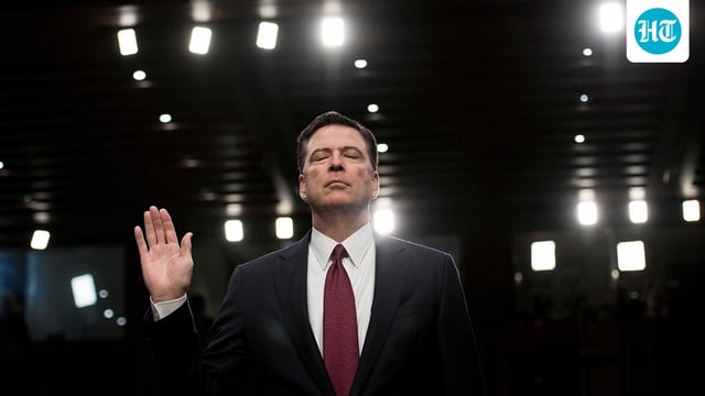 Former FBI director James Comey sworn in during a hearing before the Senate Select Committee on Intelligence on Capitol Hill on June 8, 2017 in Washington, DC.