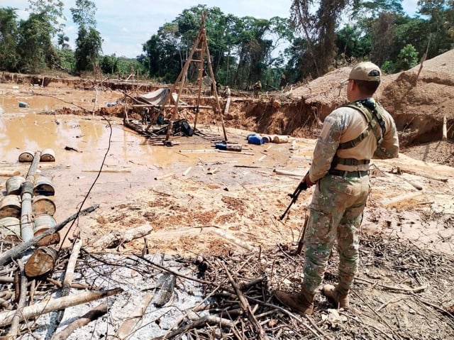 Minería ilegal. Fuente: Mindef