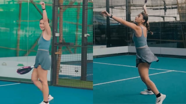 Alia Bhatt playing padel