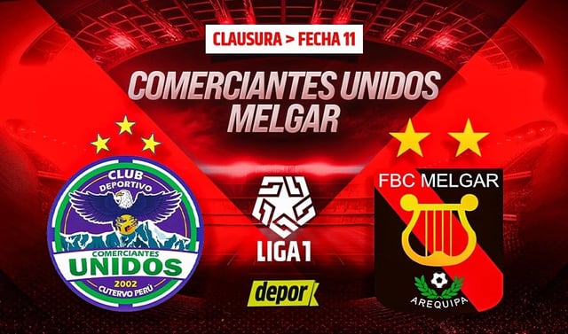 Comerciantes Unidos vs. Melgar por Liga 1. (Diseño: Christian Marlow)