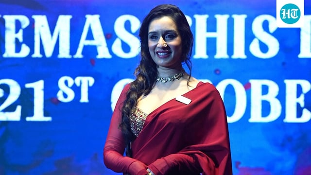 Bollywood star Shraddha Kapoor poses during the trailer launch of her upcoming film Thamma in Mumbai on September 26, 2025.