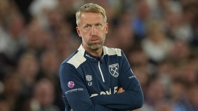 Graham Potter bei einem Spiel von West Ham United