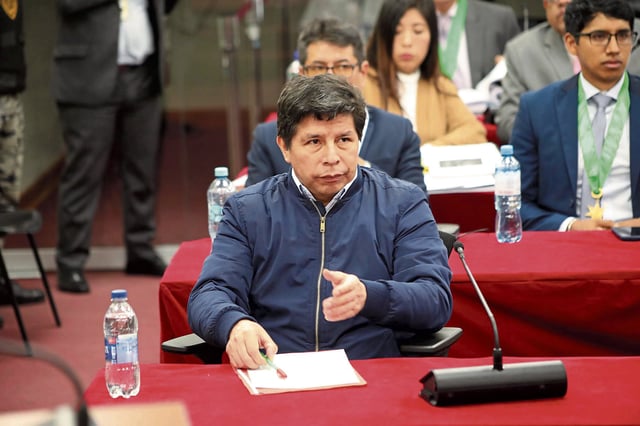 El expresidente Pedro Castillo es procesado por el golpe de Estado.