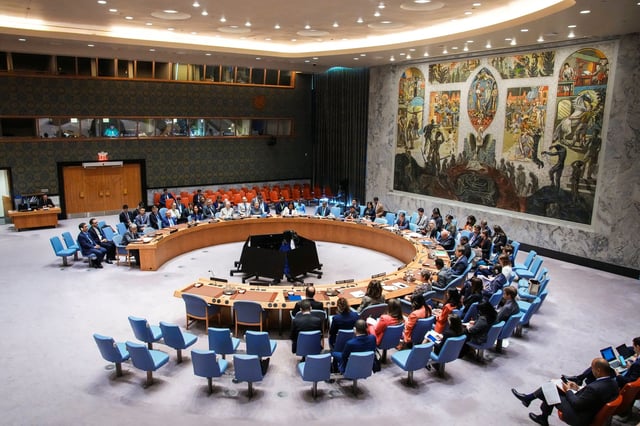 The United Nations Security Council pictured after a vote on a resolution that would have permanently lifted UN sanctions on Iran, in New York City, September 19, 2025.