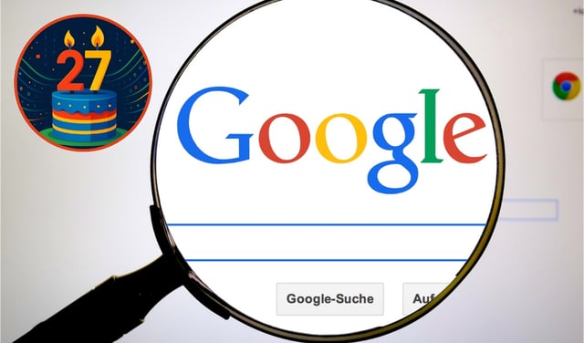 Google celebra su aniversario 27 con un Doodle vintage y presenta su innovador botón de búsqueda impulsado por IA