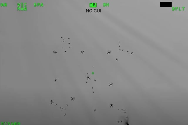 Leonidas zapping more than four dozen drones at once