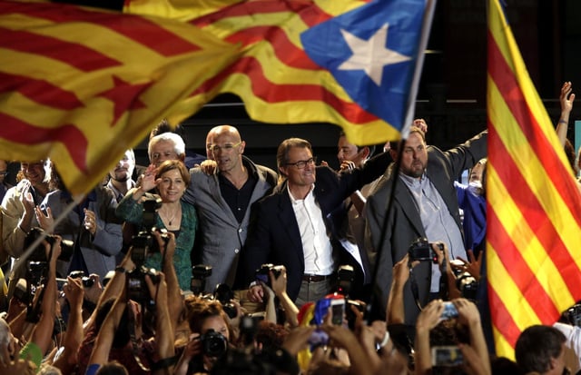 JxSí celebró su noche electoral en el Born Centre Cultural de Barcelona.