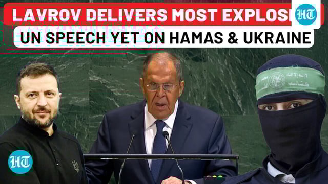 Russian Foreign Minister Sergei Lavrov launched a blistering attack at the UN General Assembly, accusing Israel of trying to “blow up” the entire Middle East